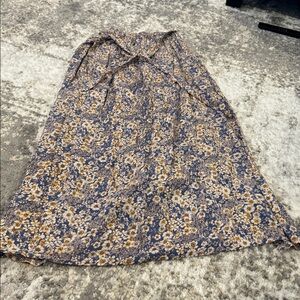 Patrons of Peace Floral Blue and Yellow Skirt